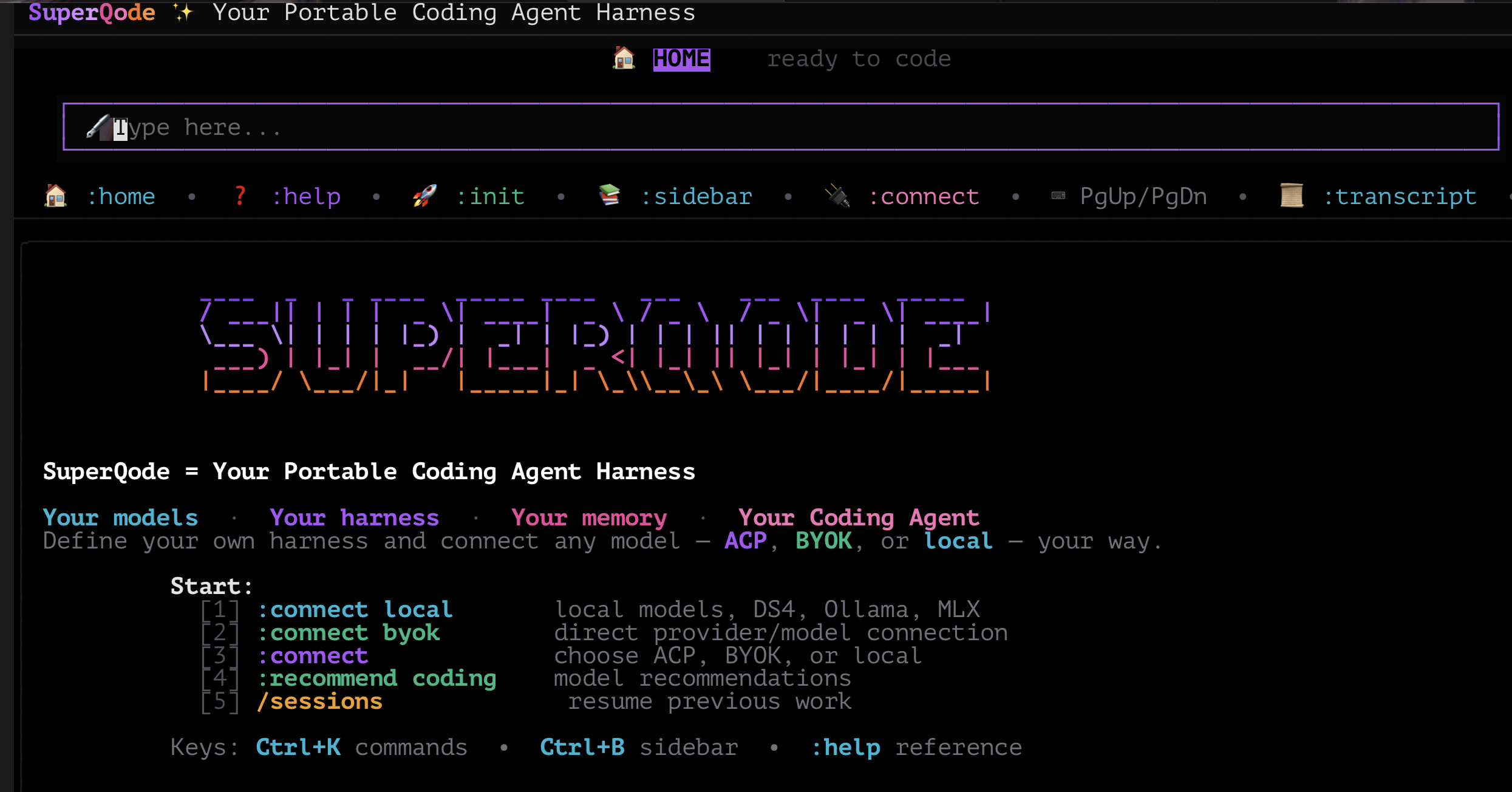 SuperQode: any provider, any model, any runtime, any protocol