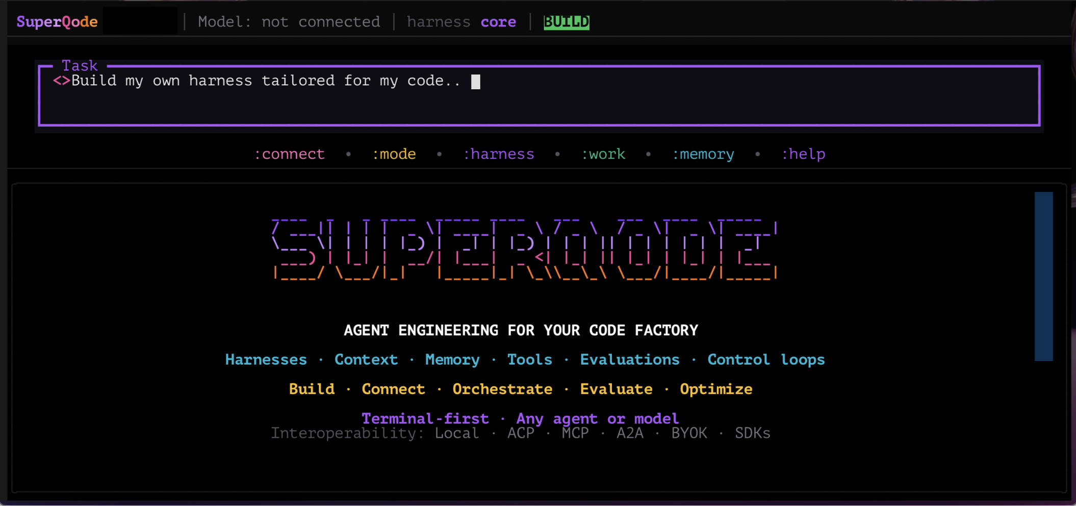SuperQode Agent Engineering terminal workbench